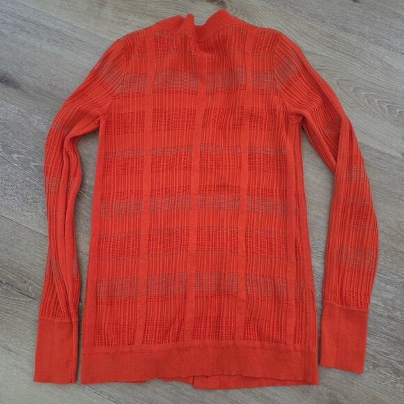 Derek Lam Women's 10 Crosby Orange Silk Layered Cardigan Set sz P Plaid Basic - Picture 7 of 12